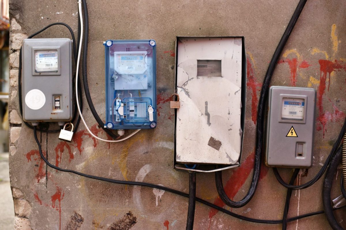 Home electricity meter used to check monthly kWh consumption