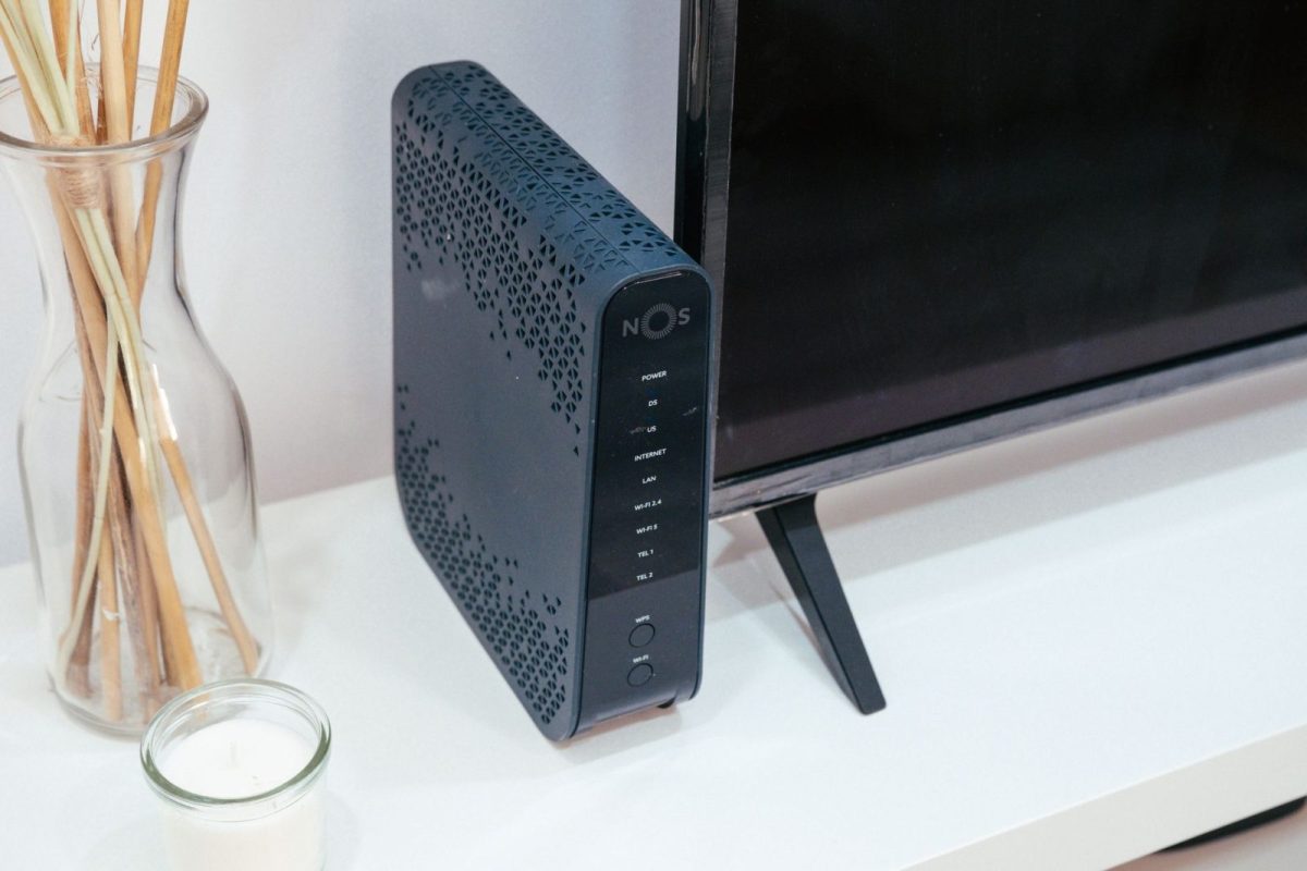 Home Wi-Fi router where a solar monitoring gateway connects for internet access