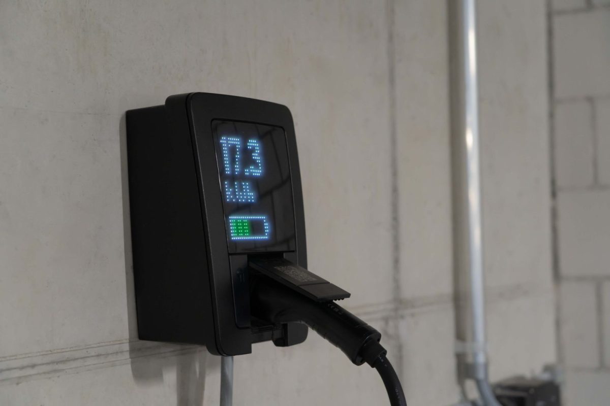 Home lithium battery storage system mounted on a wall