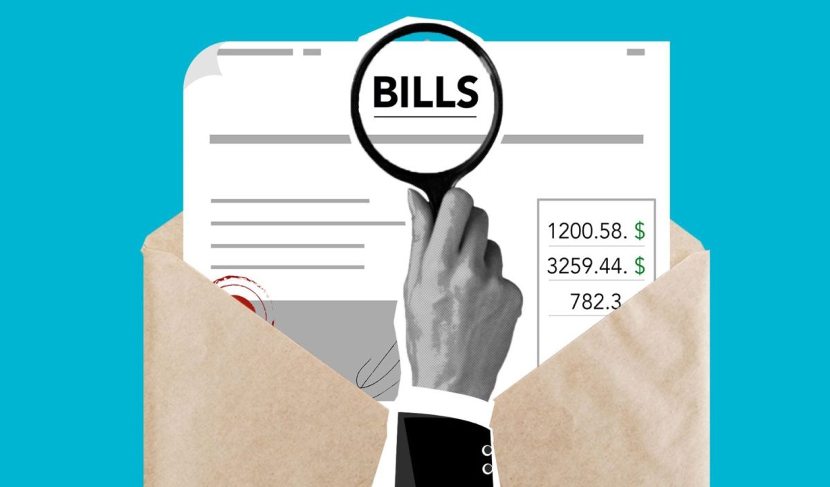 Reading an electricity bill after solar showing net metering units