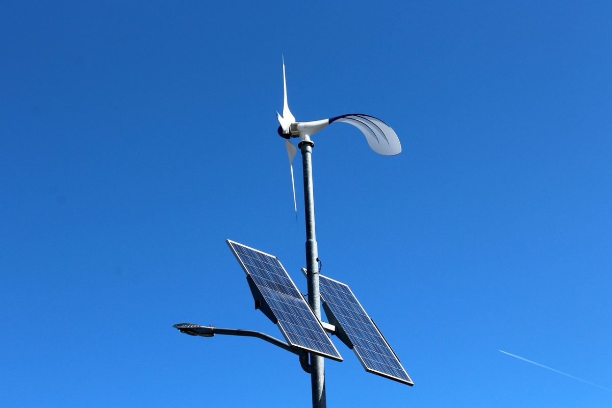 Lithium solar battery bank mounted on a home wall
