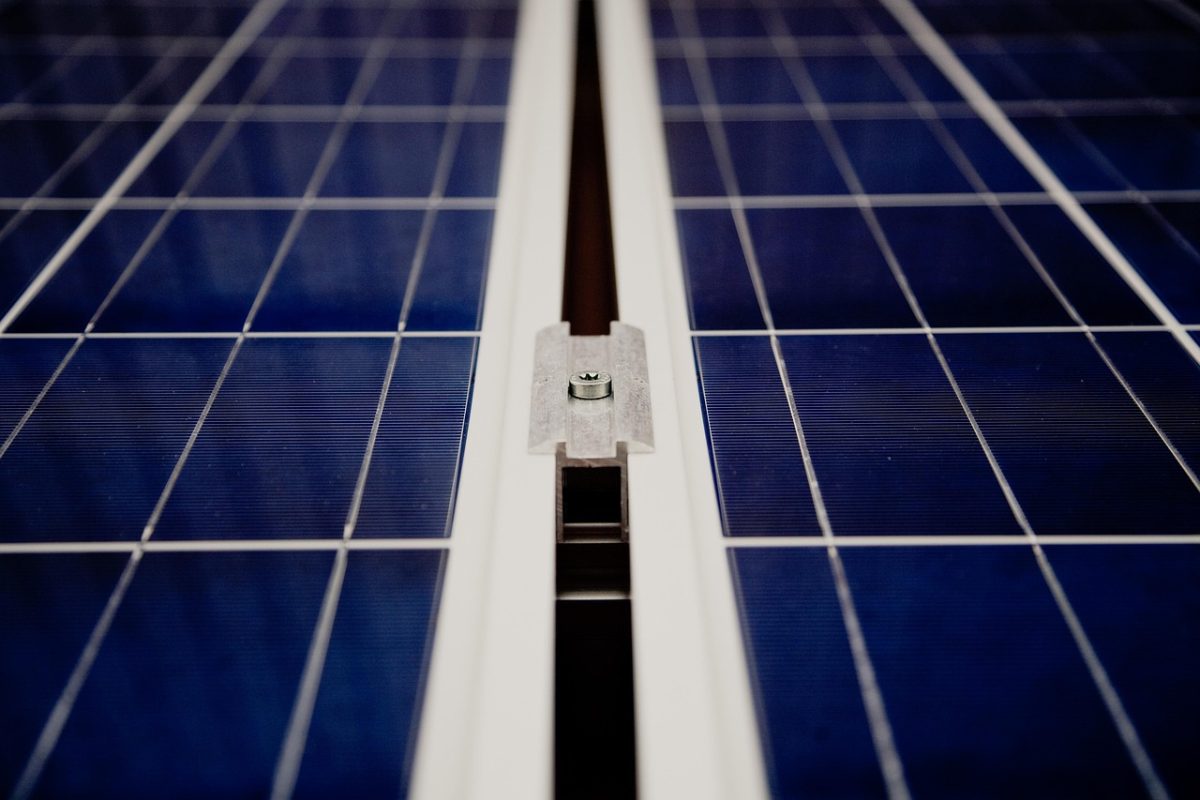 Rooftop solar panel array on an Indian home showing spacing and orientation