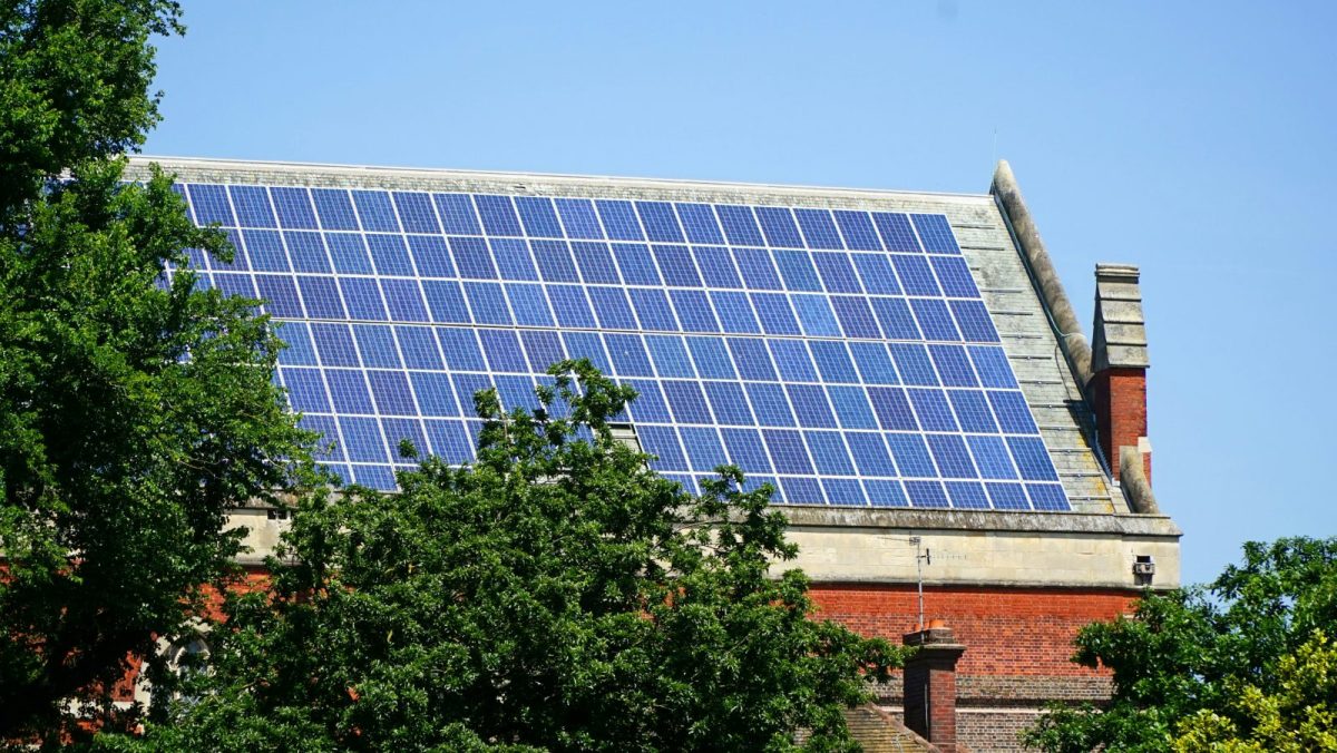 Dust and bird droppings shading part of a rooftop solar panel